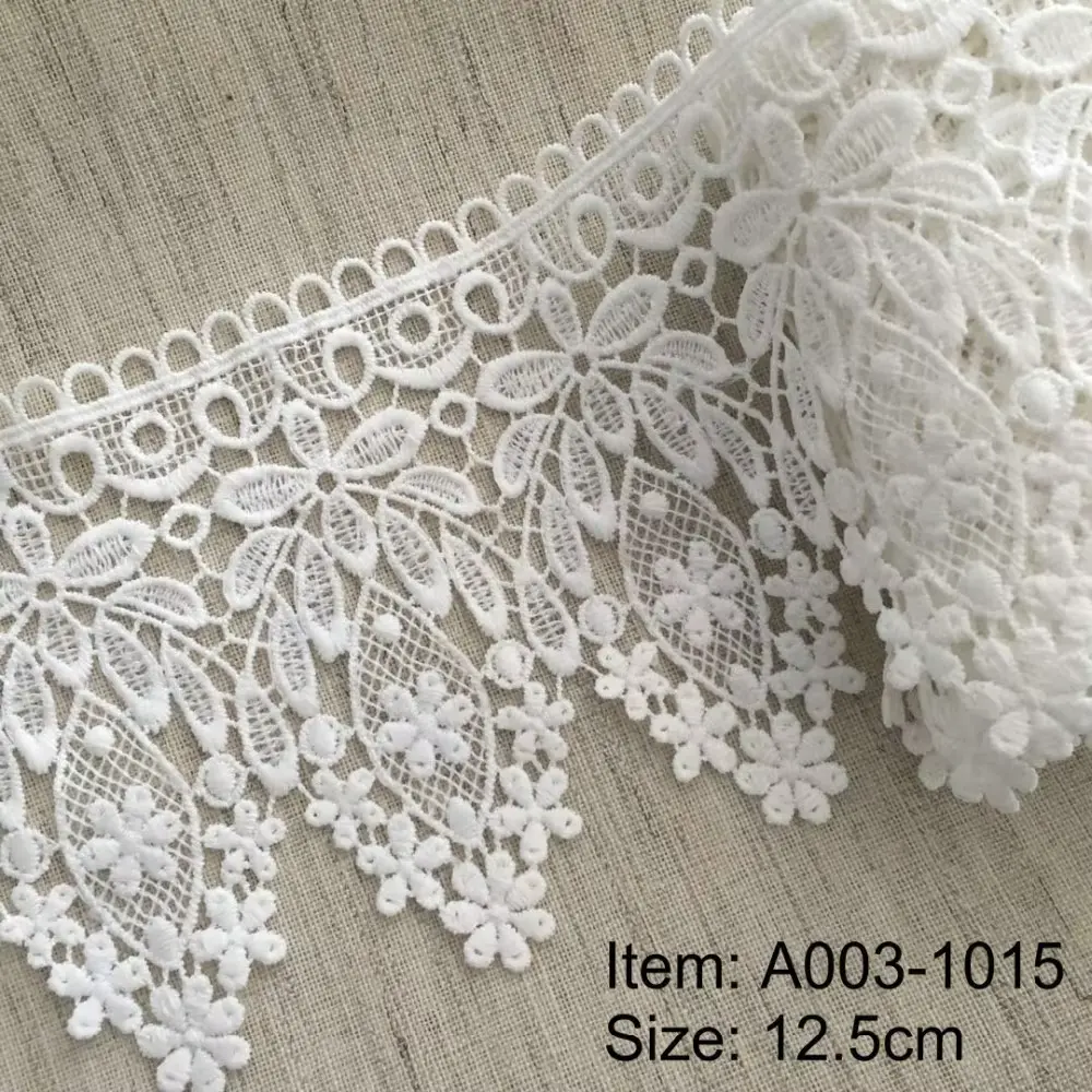 Customized White Milk Silk Embroidery Lace Vintage Chemical Lace For Wedding Dresses Shoes And Other Clothing Accessories
