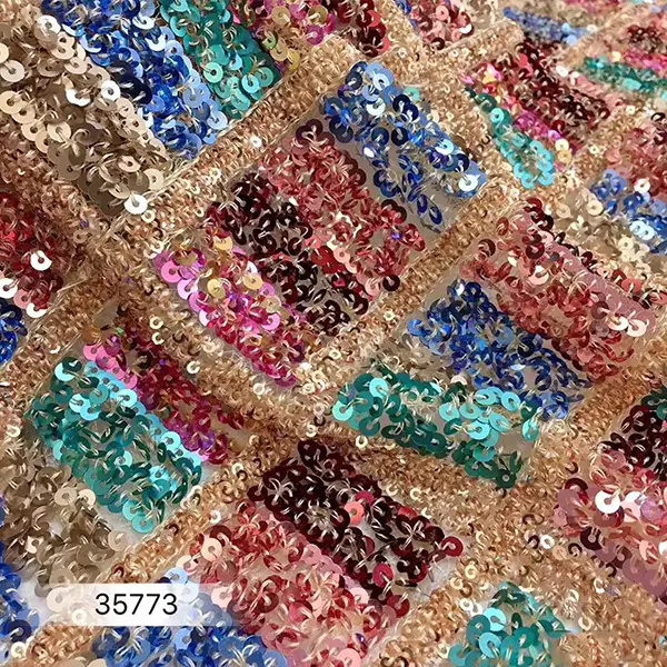 New Arrival Fashion Luxury 3d Embroidery Sequin Lace Fabric Liturgical Lace Fabric