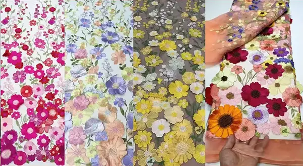 New Arrival Fashion Luxury 3d Embroidery Sequin Lace Fabric Liturgical Lace Fabric