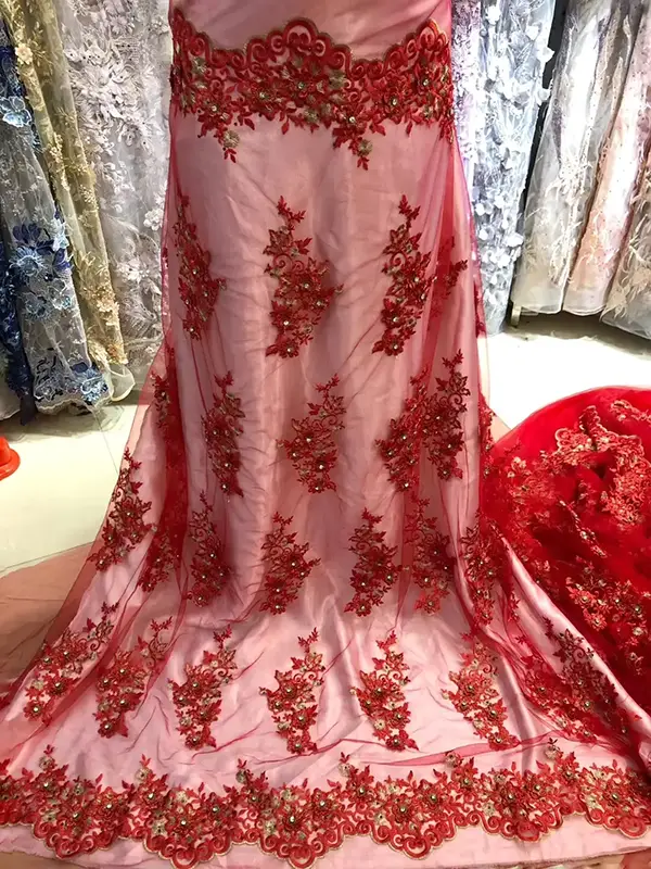 New Arrival Fashion Luxury 3d Embroidery Sequin Lace Fabric Liturgical Lace Fabric