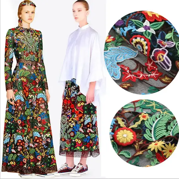 New Arrival Fashion Luxury 3d Embroidery Sequin Lace Fabric Liturgical Lace Fabric