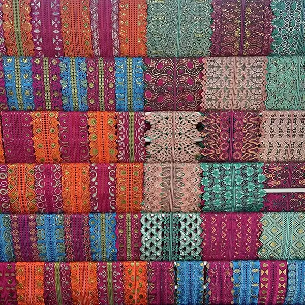 Wholesale Custom Sequin Beaded Lace Trimming Lace Embroidered With Sequins