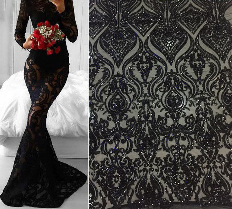 Bead Lace 2024 Mesh 3d Embroidered Applique Flower Embroidery Tulle Fabric