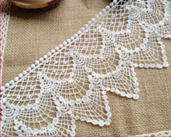 High Quality New Design Cotton Wedding Lace Fabrics/soluble Lace Trimming/Crochet Cotton Cord Embroidered Lace