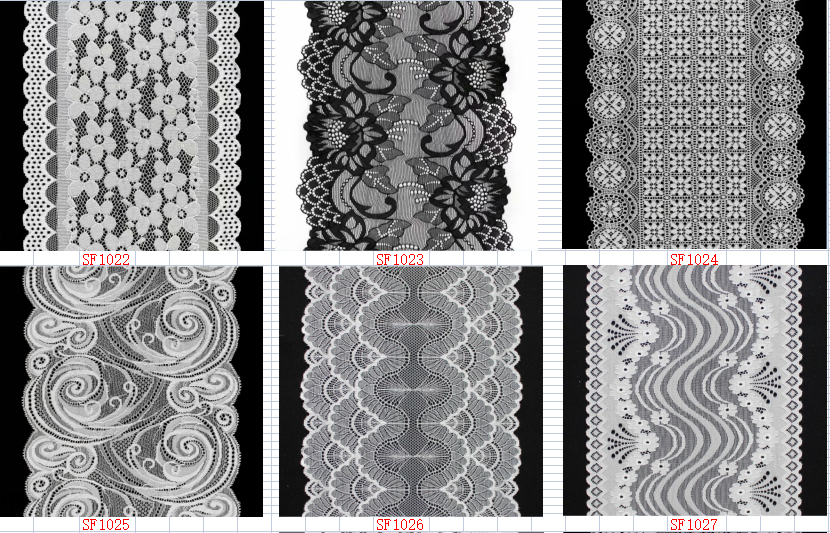 Hot Sale Fancy Nylon Spandex Lace Stretch Lace Trim Elastic Lace for Underwear and Lingerie