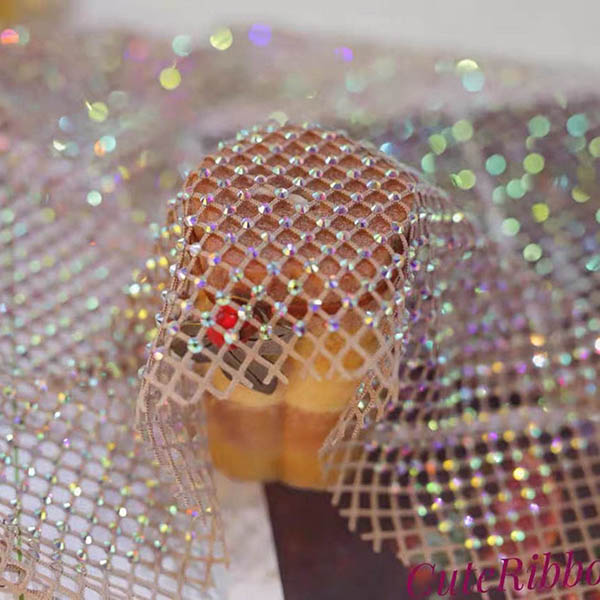 Rhinestone sarezko ehun elastikoa
